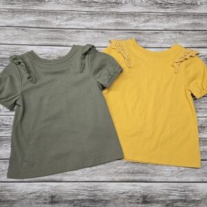 Cat & Jack short sleeve shirts with lace ruffle